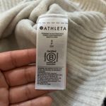 Athleta  Cream Merino Wool V-Neck Sweater Size Small Photo 3