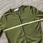 Loft NWOT Ann Taylor  beautiful olive green 100% cotton cardigan Photo 3