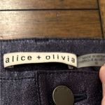 Alice + Olivia Blue High Rise Coated Shimmer straight Leg Pants Size 32 NEW Photo 14