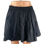 J.Crew Women's Black Pleated High Waisted Mini Flared Bubble A Photo 0