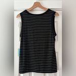 CeCe  Black Striped Top Tank Size‎ Large NWT Photo 1