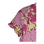 Lilly Pulitzer  Dress Women Medium Pink Floral Carolyn Ruffle Shirt Mini Boho Photo 6