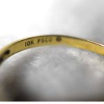 Source Unknown Rare 10K Gold Vintage PSCO Diamond/Ruby Wave Size 9 Cocktail Party Y2K Ring Photo 3