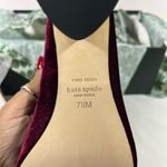 Kate Spade Sybil Velvet Pumps Gold Block Heel W/Pink Rhinestones 7.5M Cherrywood Photo 11