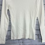 Vintage Lauren Ralph Lauren Zip Shoulder Ribbed Top White Y2K Preppy Streetwear Size M Photo 3