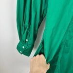 Madewell Seamed Long Sleeve Mini Shirtdress Poplin Cotton Verdant Green US 2 NWT Photo 11