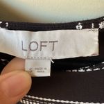 Loft Ann Taylor Women’s Dress Morse Code Line Dot Aline Black White Sz Small Photo 1