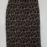 Talbots Brown Skirt Women's Animal Leopard Print Fitted Pencil - Size 2P Photo 0