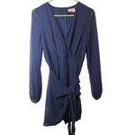 Navy Showpo Swiss Dot Mini Dress Photo 1