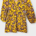ALC Frank ALC Myra Floral‎ Mini Dress Women's Size 2 Yellow Beige Long Sleeve Photo 5