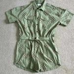 Laurence bras French printed playsuit romper in green paisley print in size 1 Photo 1
