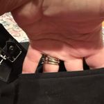 Ralph Lauren Lauren Black Denim Double Buckle Stretchy Pencil Skirt Size 12 Photo 7