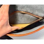 Coach Vintage 1980’s  Sheridan Mayfield Navy Blue Pebbled Leather w/ Brown Trims Photo 5