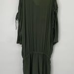l*space L* Daylight Romper Cold Shoulder Snap Front Cover Up Olive NEW Womens Small Photo 4