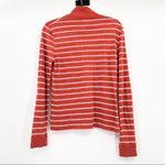 RE/DONE  Orange Striped Mock Neck Long Sleeve Shirt Top Small Photo 3