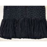 POL Tank Top Shirt Womens Sz S Black Wash Crochet Boho Cottage Core Photo 2