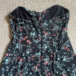 VICI NWT- Stone Valley Strapless Floral Black & Blue Print Mini Dress Photo 4