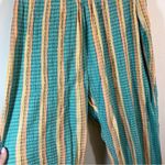 Free People ✨ Women’s Fine Line Slim Pants Aqua Orange Yellow Stripe XS Photo 5