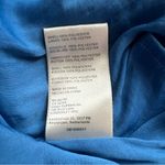 Free People  Women’s Aida Collared Long Sleeve Silky Cobalt Blue Shirt Maxi Dress Photo 10