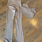 Lululemon Align Strappy Tank & Ribbed Mini Flare Short Leggings Set Nomad NWOT Photo 0