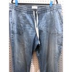 Lane Bryant  Denim Joggers Pants Light Wash Elastic Waist Drawstring Size 18 Photo 2