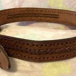 Antique Kintosdepiel Leather Belt MADE IN MEXICO leather stitched (NEW)34 Brown Photo 4