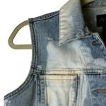 The Limited Vintage  Denim Vest Acid Wash Boho 90s Grunge Festival Size Medium Photo 2