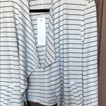 Adyson Parker  Gray Striped Cardigan Photo 3