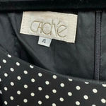 Cache Vintage Gold Label Rockabilly Pinup Ruffle Polka Dot Midi Dress Size 4 S Photo 4