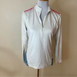 Bette & Court white pink blue collared half zipper golf shirt M Size M Photo 8