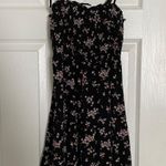 Abercrombie & Fitch Black Floral Tie Strap Dress Photo 0