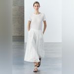 ZARA NWT  Women’s Cotton Lined Embroidered Eyelet Maxi Skirt Size XL Photo 2