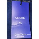 CHIC YATON Denim Skirt Dark‎ Wash Stretch Casual Classic XL Blue Photo 3