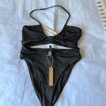 SKIMS  Swim Bikini‎ Set ruched halter triangle top and mid waist bottom size S Photo 1