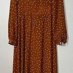 SheIn Brown White Polka Dot Maxi Dress Photo 1