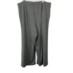 Eloquii B&W Knit Design Wide Leg Pull On Crop Pants Career Pockets Plus Size 22 Photo 8