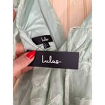 Lulus NWT  All About The Flowers Mint Green Burnout Floral Ruffled Romper Size L Photo 5