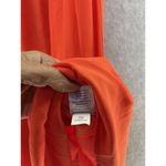 Elizabeth and James  Women's Maxi Dress Solid Orange Sleeveless Tiered Large Photo 5