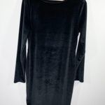 Melrose and Market Black Velour Long Sleeve Cutout Back Dress Women's Size Large L Photo 0