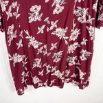 Ellos Plus‎ Size 22 Dress Shift Maroon Floral Shift Mini Lined Back Zip 1514 Red Photo 4