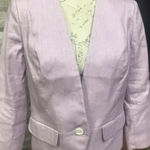 EXPRESS  Y2K Women’s linen blend Blazer pink purple office business New Sz 10 Photo 4