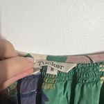 Tucker Dress Women M Kelly Green Floral 100% Silk Tie Belt Detail Long Sleeve Size M Photo 3