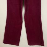 Corduroy Pants Burgundy Dark Red Straight Leg Women High Waisted Rise Pockets Size L Photo 9