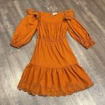 Universal Threads Universal thread eyelet ruffle dress in pumpkin Photo 2