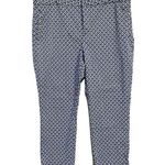 NYDJ Capri Womens Size 16 Petite Pants Trouser Diamond Pattern Zip Up Blue White Photo 0