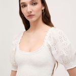 Hill House RTR The Eyelet Louisa Nap Dress White Sz Medium cottage core crochet Photo 1