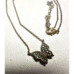 Rhinestone butterfly dainty pendant necklace Photo 6