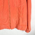 Quacker Factory Large Jacket Corduroy Orange Rhinestones Zipper VTG Cotton 1467 Photo 5