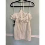 Lulus  Halter White purely simple ruffle mini Dress Size Small NWT Photo 3