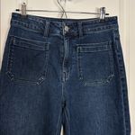 Quince  Bella Stretch Patch Pocket Wide-Leg Cropped Jean High Rise Blue Photo 3